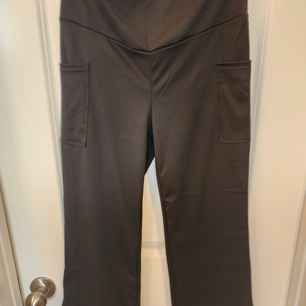 Julia Rose Black Gaucho Tummy Control High Waisted Pants OS‎ NWOT - Picture 3 of 5
